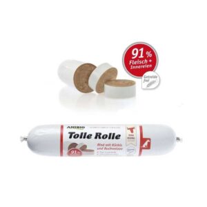 ANIBIO TOLLE ROLLE OKSE 400 G. SKÆREPØLSE 91% KØD